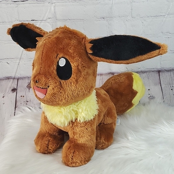 2017 Pokémon Build-a-Bear Eevee Large Plush Stuffed Animal Toy 19" Collectible - Picture 15 of 17